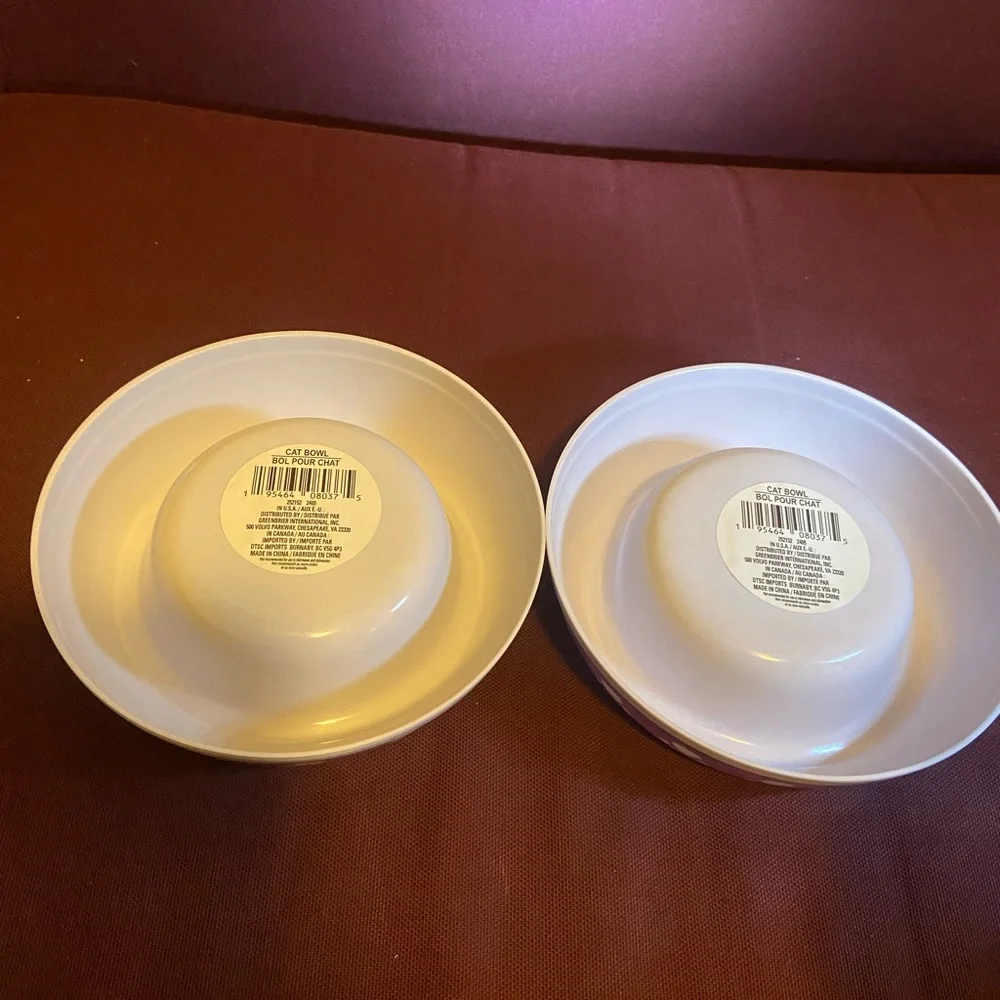 Cat Food Bowls Set of Two